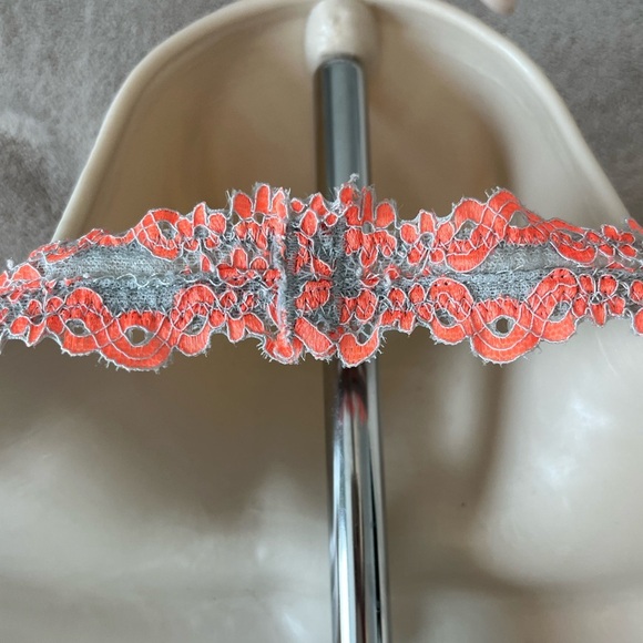 Free People Elle Halter Bralette Grey Combo Lace Large - Picture 7 of 8